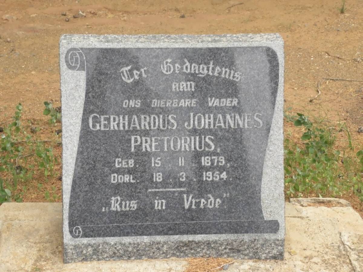 PRETORIUS Gerhardus Johannes 1879-1954