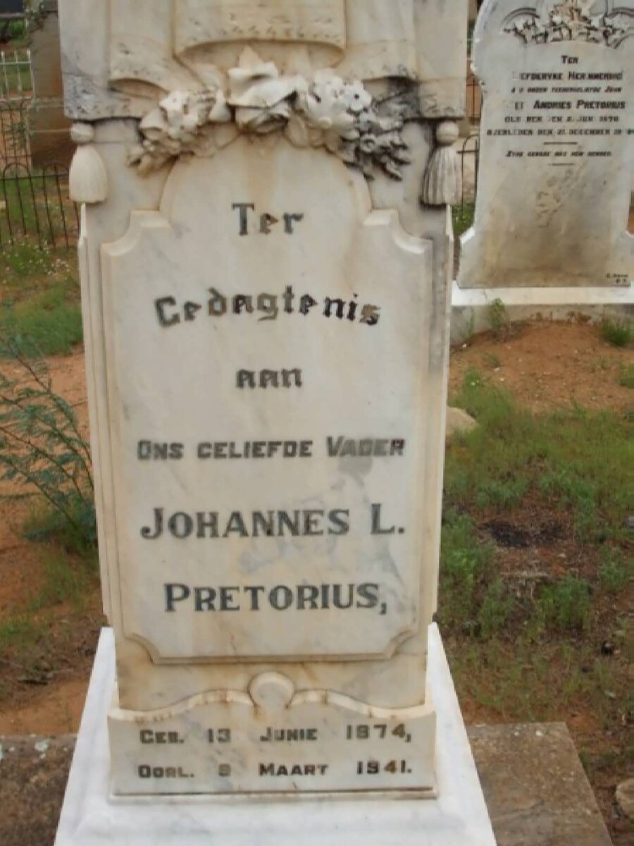 PRETORIUS Johannes L. 1874-1941