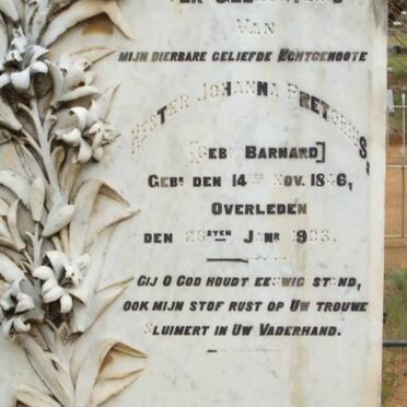 PRETORIUS Willem J. 1842-1912 &amp; Hester Johanna BARNARD 1846-1903