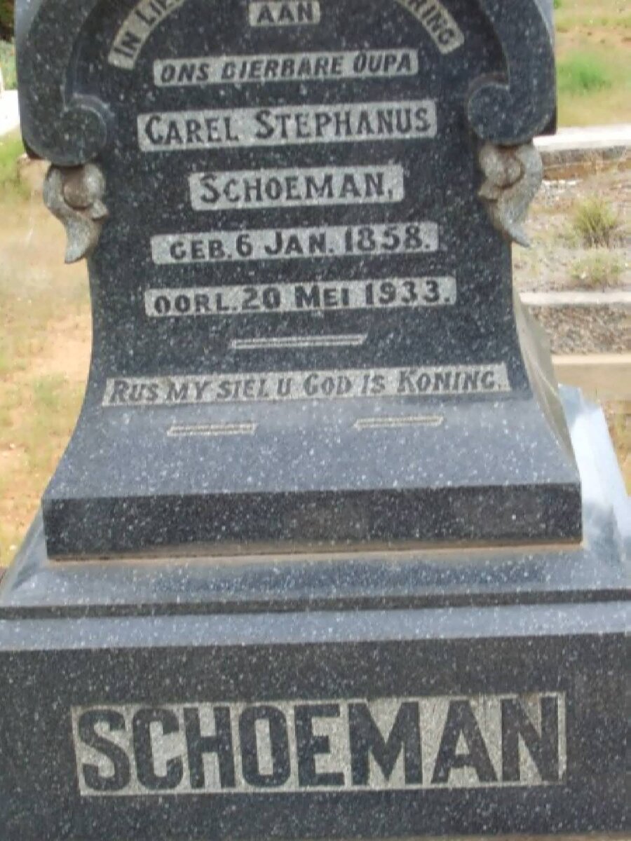 SCHOEMAN Carel Stephanus 1858-1933