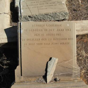 ZYL  Jacobus Johannes, van 1812-1888 &amp; Johanna Susanna LEGRANGE 1813-1888