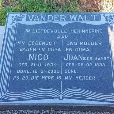 WALT Nico, van der 1934-2003 &amp; Joan SWART 1938-