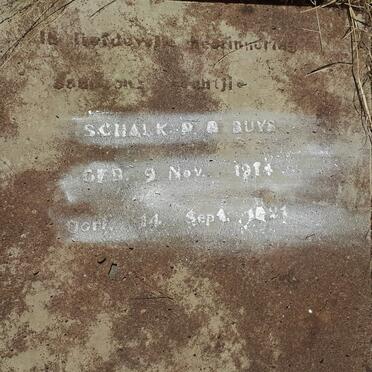 BUYS Schalk P.B. 1914-1921