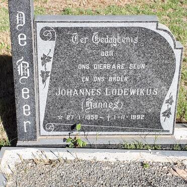 BEER Johannes Lodewikus, de 1958-1992