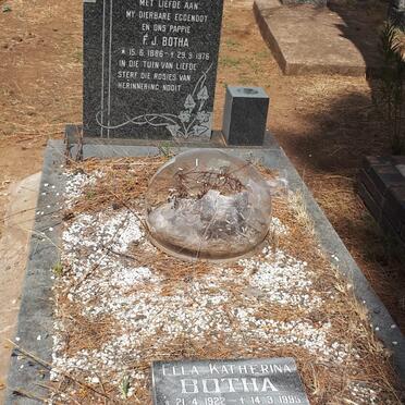 BOTHA F.J. 1886-1976 :: BOTHA Ella Katherina 1922-1995