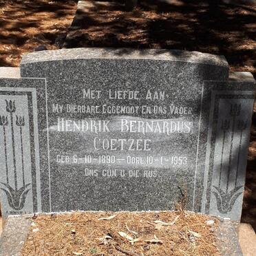 COETZEE Hendrik Bernardus 1890-1953