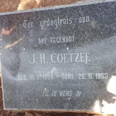 COETZEE J.H. 1894-1953