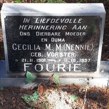 FOURIE Cecilia M.M. nee VORSTER 1901-1957