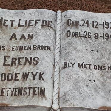 GREYVENSTEIN Erens Lodewyk 1920-1947