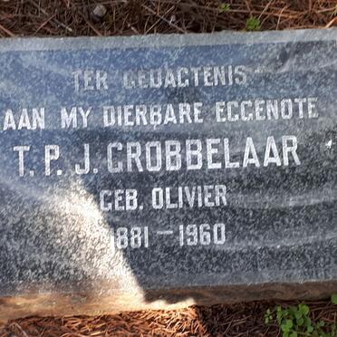 GROBBELAAR T.P.J nee OLIVIER 1881-1960