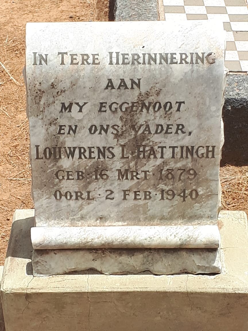 HATTINGH Louwrens L. 1879-1940