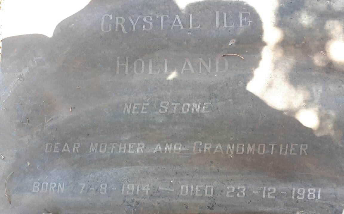 HOLLAND Crystal Ile nee STONE 1914-1981