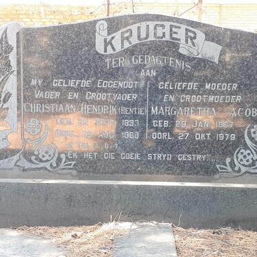 KRUGER Christiaan Hendrik 1893-1968 &amp; Margaretha Jacoba 1897-1979