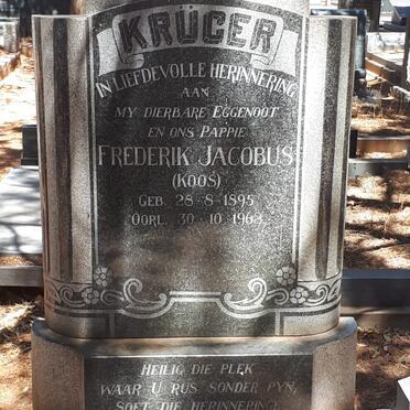 KRUGER Frederik Jacobus 1895-1962