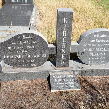 KIRCHNER Johannes Helwisius 1917-1982 &amp; Maria Elizabeth Susanna 1920-2008 :: KIRCHNER Marius Gert 1970-2010