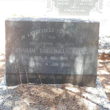 KRUGER Abraham Lodewicus 1889-1968