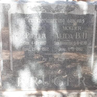 KRUGER Pieter 1867-1952 &amp; Alida B.H. KRUGER 1870-1959