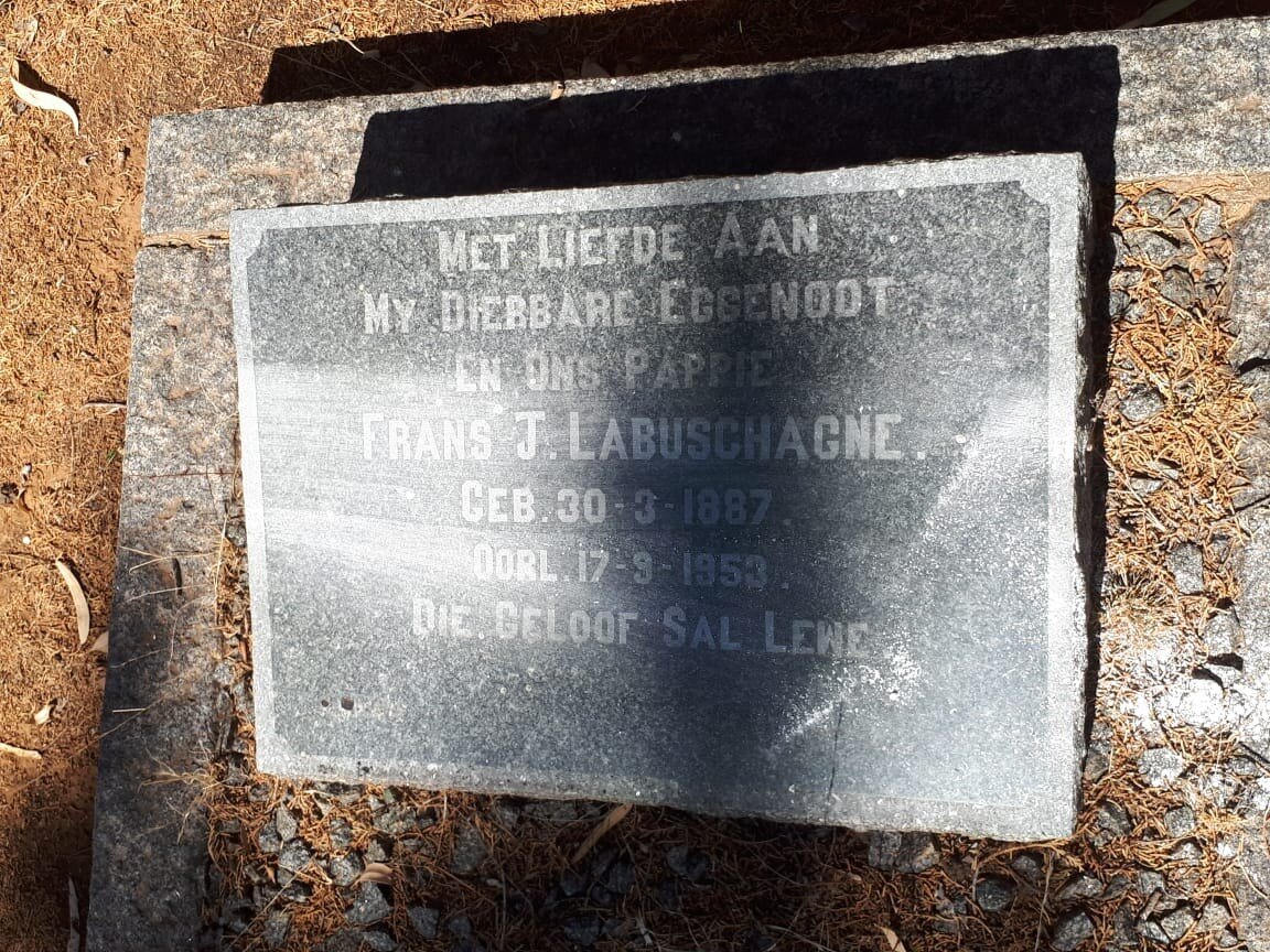 LABUSCHAGNE Frans J. 1887-1953