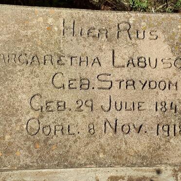 LABUSCAGNE Margaretha nee STRYDOM 1843-1918