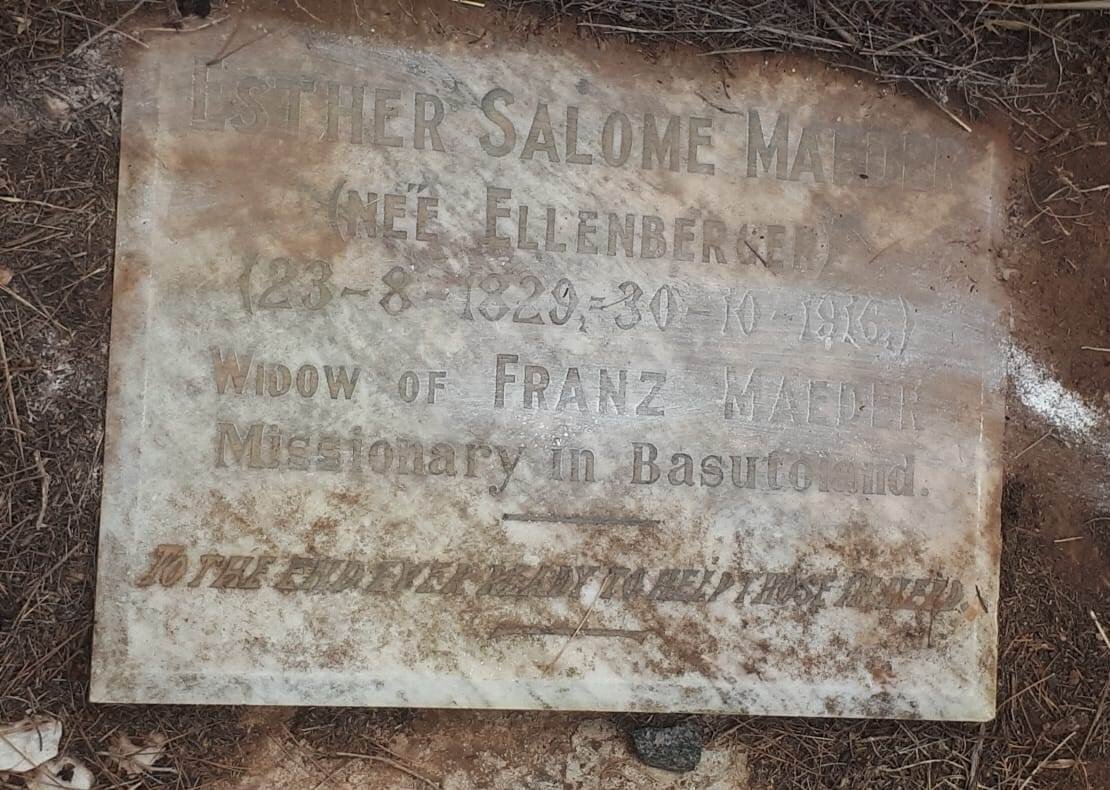 MAEDER Esther Salome nee ELLENBERGER 1829-1916