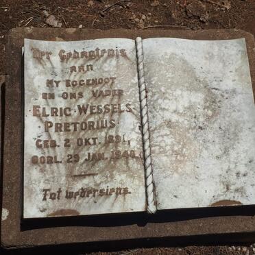 PRETORIUS Elric Wessels 1891-1940