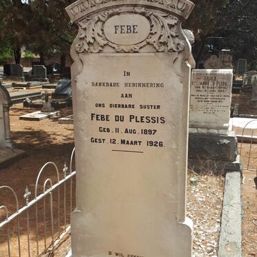 PLESSIS Febe, du 1897-1926