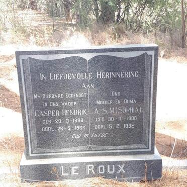 ROUX Casper Hendrik, le 1898-1966 &amp; A.S.M. 1908-1992