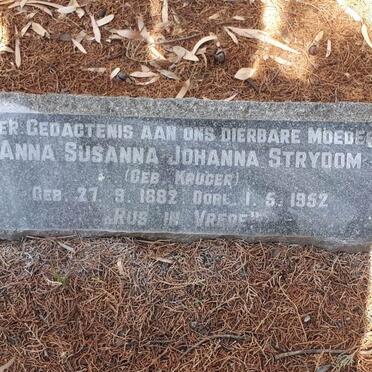 STRYDOM Anna Susanna Johanna nee KRUGER 1882-1952