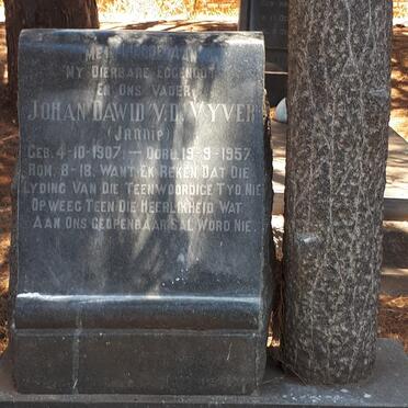VYVER Johan Dawid, v.d. 1907-1957