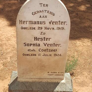 VENTER Hermanus -1919 &amp; Hester Sophia COETZEE -1924