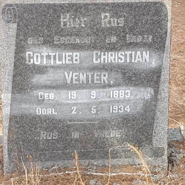 VENTER Gottlieb Christian 1883-1934