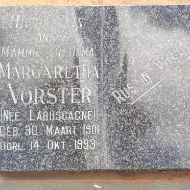 VORSTER Margaretha nee LABUSCAGNE 1901-1993