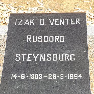 VENTER Izak D. 1903-1994
