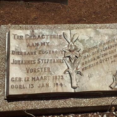 VORSTER Johannes Stephanus 1873-1941