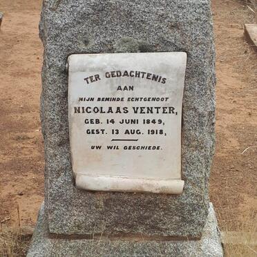VENTER Nicolaas 1849-1918