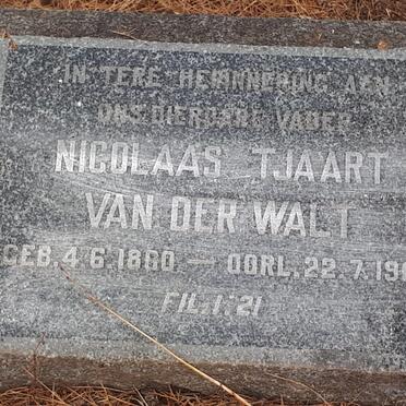 WALT Nicolaas Tjaart, van der 1880-1960