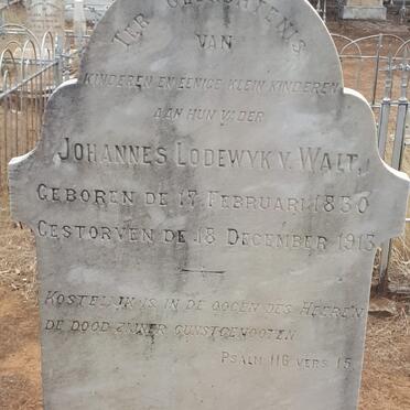 WALT Johannes Lodewyk, v. 1830-1913