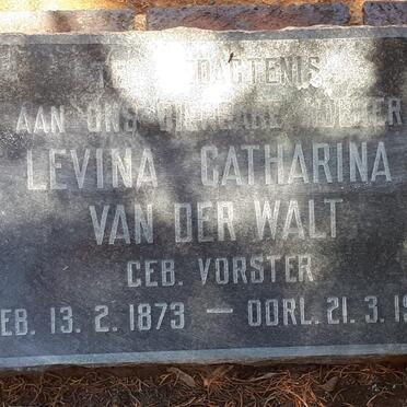 WALT Levina Catharina, van der nee VORSTER 1873-1934