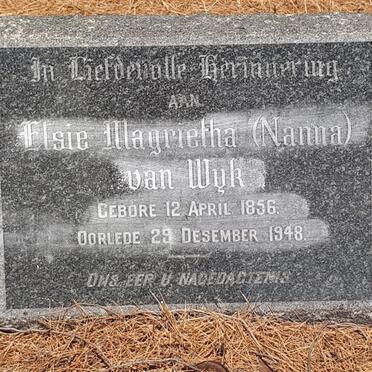 WYK Elsie Magrietha, van 1856-1948