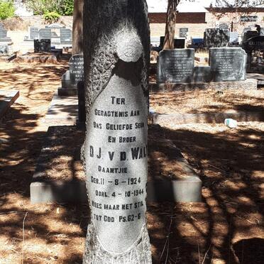 WALT D.J., v.d. 1924-1944