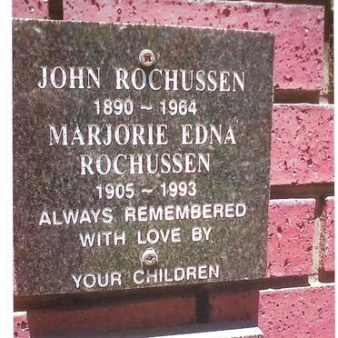 ROCHUSSEN John 1890-1964 &amp; Marjorie Edna 1905-1993