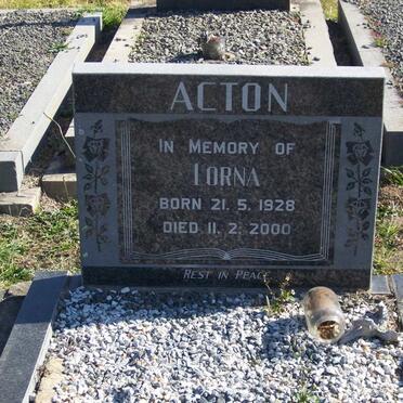 ACTON Lorna 1928-2000