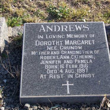 ANDREWS Dorothy Margret nee GRUNOW 1916-1997.