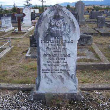 BRANDT Friedrich August 1867-1920 &amp; Maria Anna FORTH 1869-1923