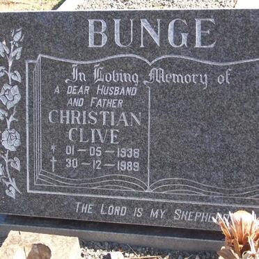 BUNGE Christian Clive 1938-1999