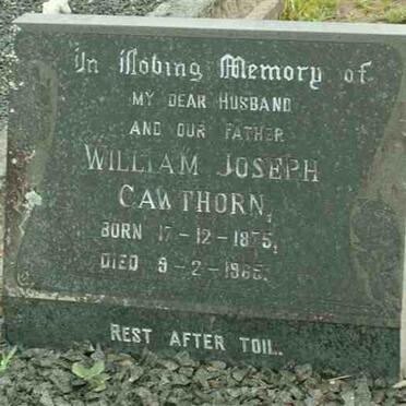 CAWTHORN William Joseph 1875-1965