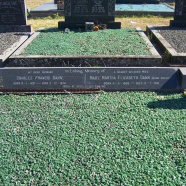 DANN Charles Francis 1891-1974 &amp; Mary Martha Elizabeth ROEDER 1889-1981