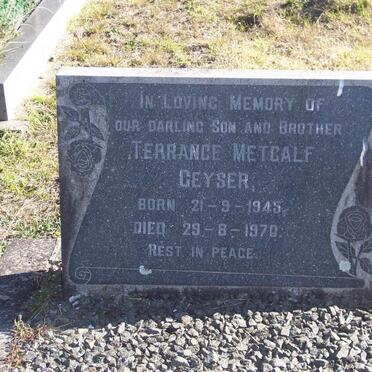 GEYSER Terrance Metcalf 1945-1970