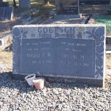GOETSCH August F.W. 1881-1963 &amp; Helene M. 1887-1965