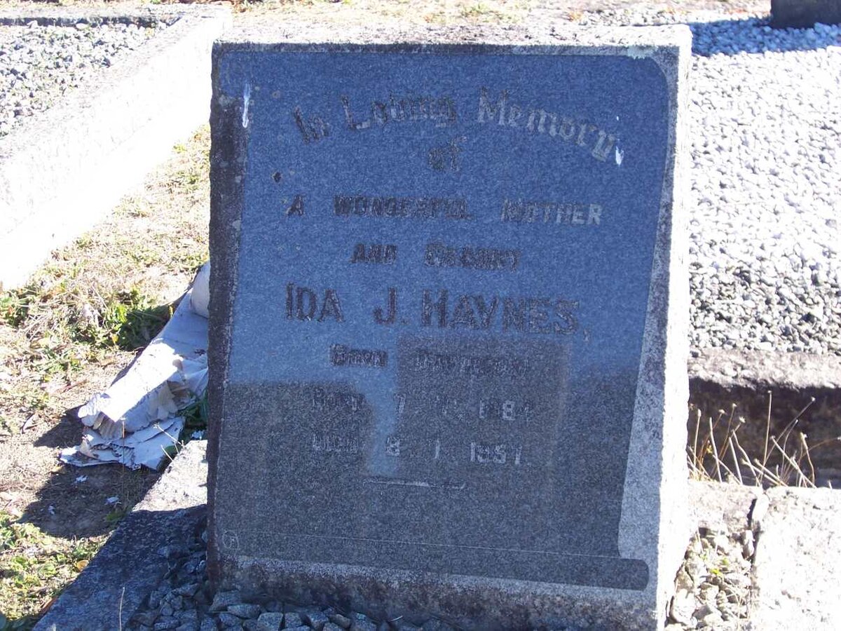 HAYNES Ida J. nee Da? 1884-1957